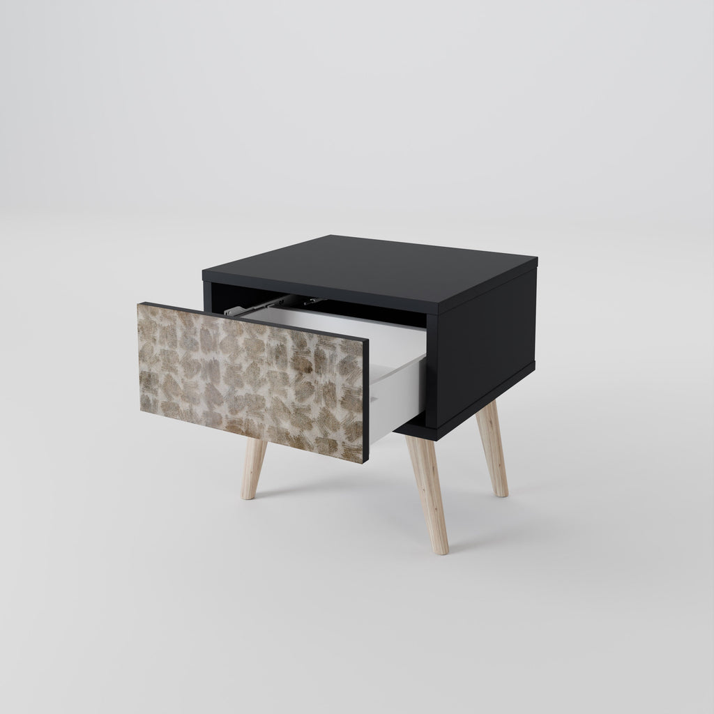 SLIGHTLY BLURRED Nightstand in Black Finish