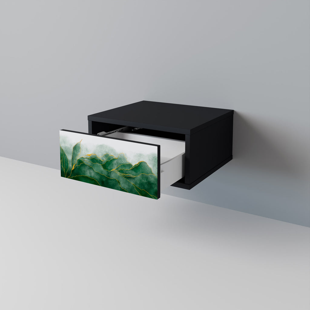 Κομοδίνο EXPENSIVE NATURE σε μαύρο φινίρισμα
