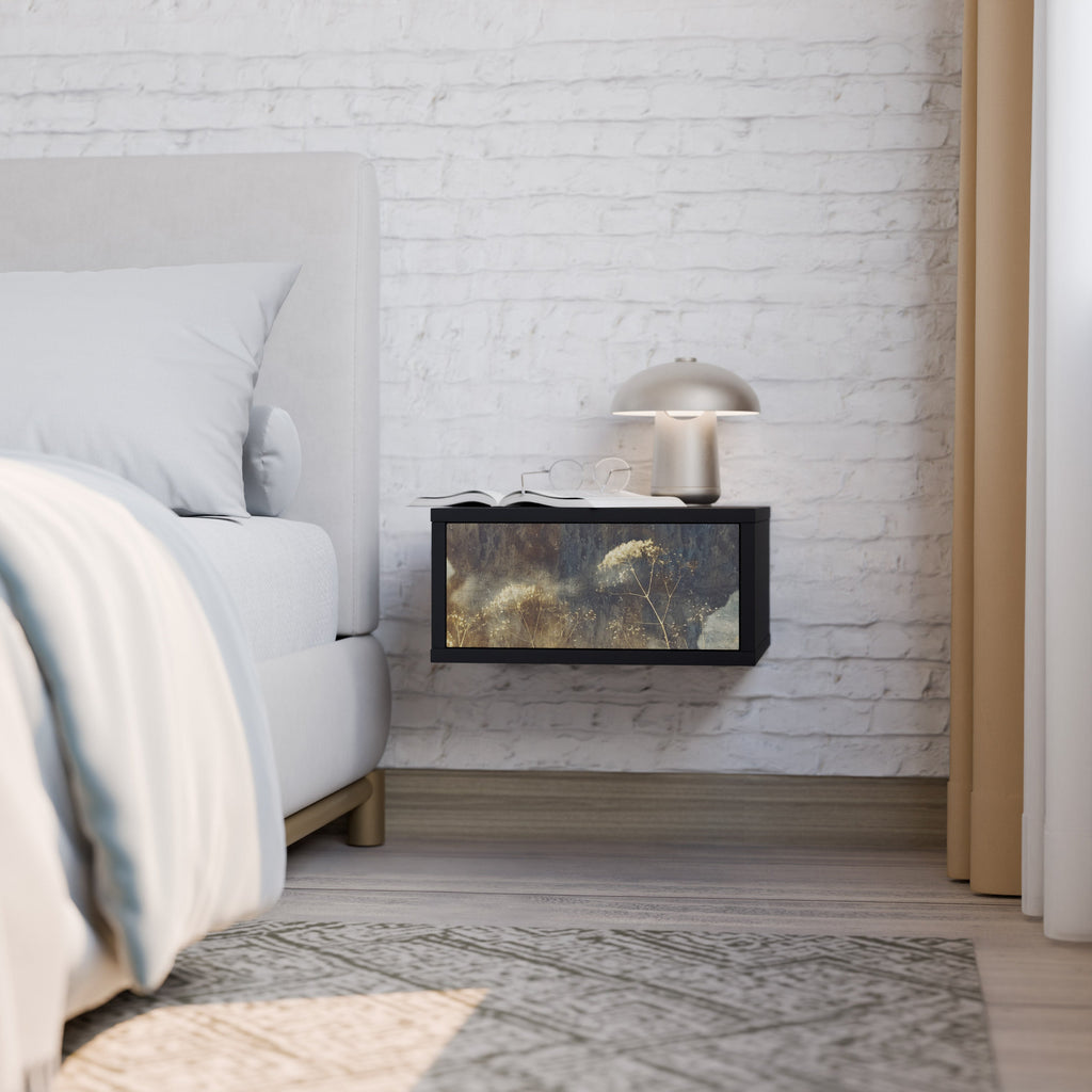 GENTLE POWER Nightstand in Black Finish