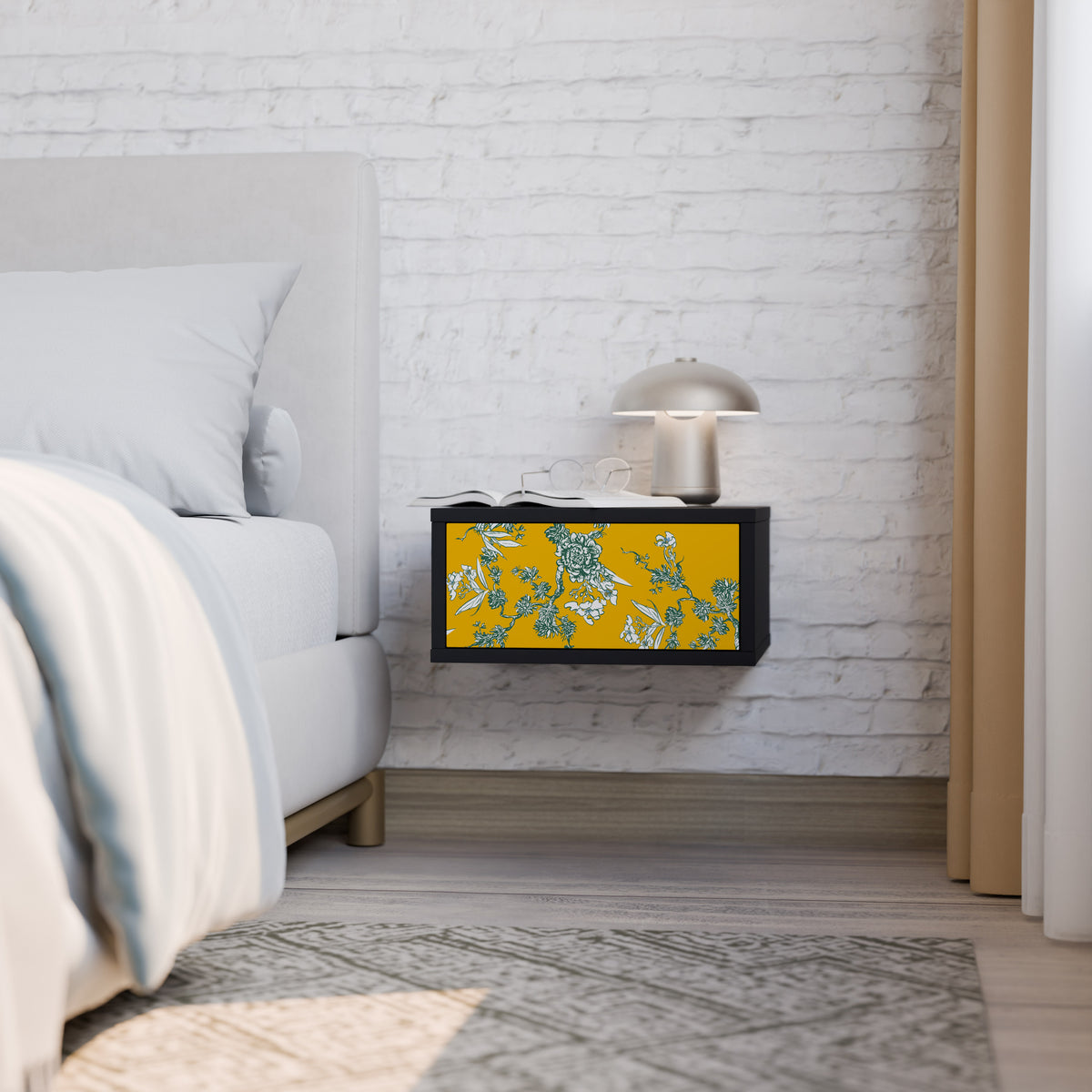 YELLOW CHINOISERIE Κομοδίνο με συρτάρι