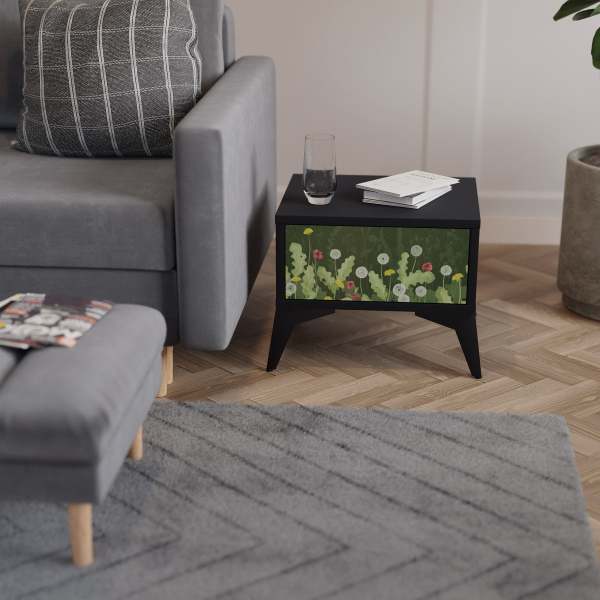 DANDELION AMUSE Κομοδίνο με συρτάρι