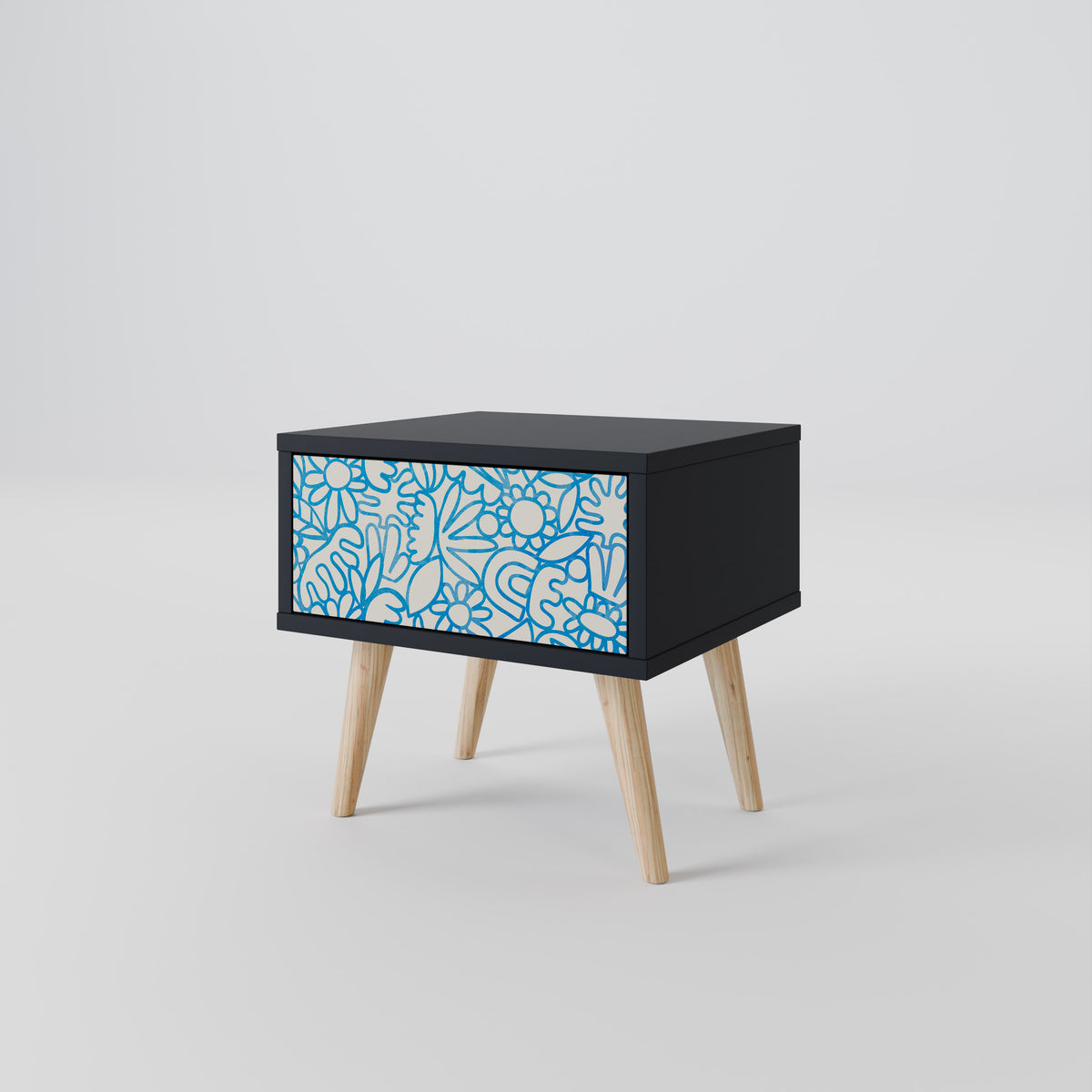 BLOOMY MORNING Κομοδίνο με συρτάρι