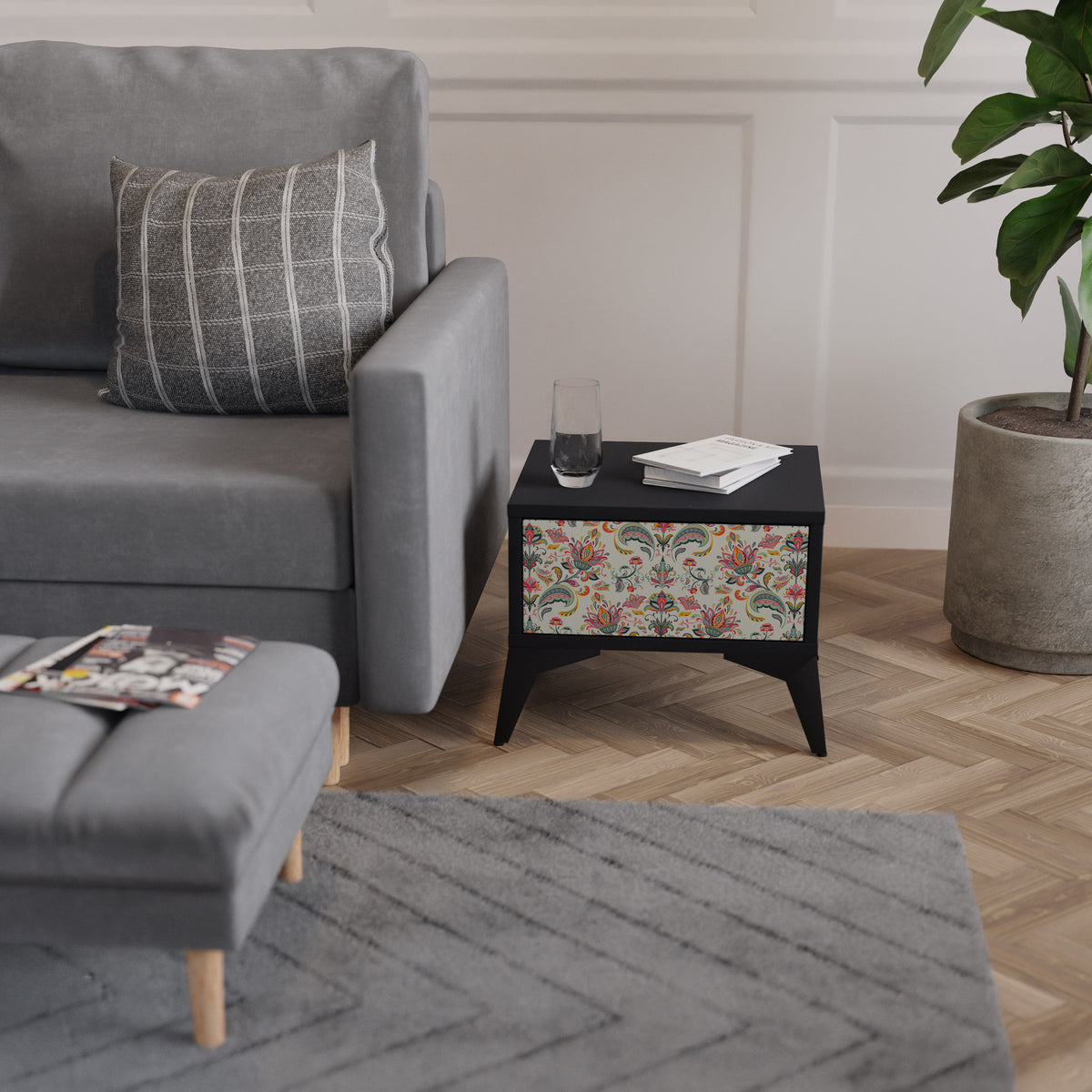 ORGANIC FOLKLORE Κομοδίνο με συρτάρι