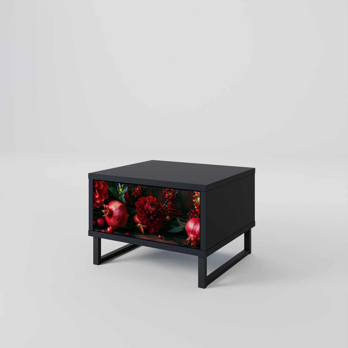 DAHLIAS AND POMEGRANATES Κομοδίνο με συρτάρι