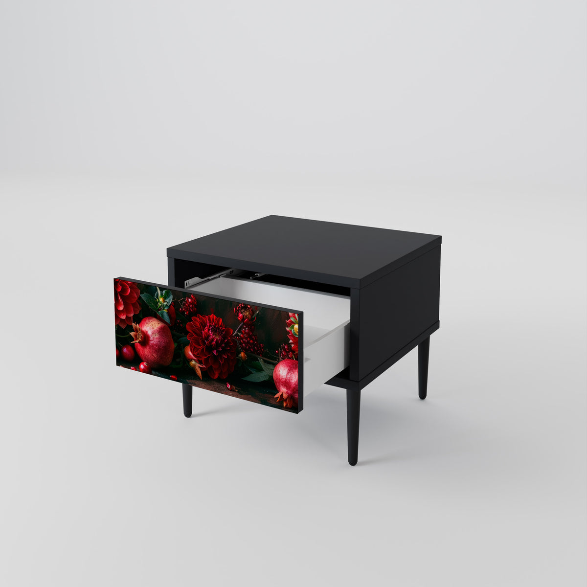 DAHLIAS AND POMEGRANATES Κομοδίνο με συρτάρι