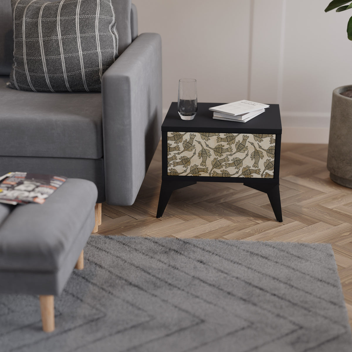 ALMONDINE SONGBIRD Κομοδίνο με συρτάρι