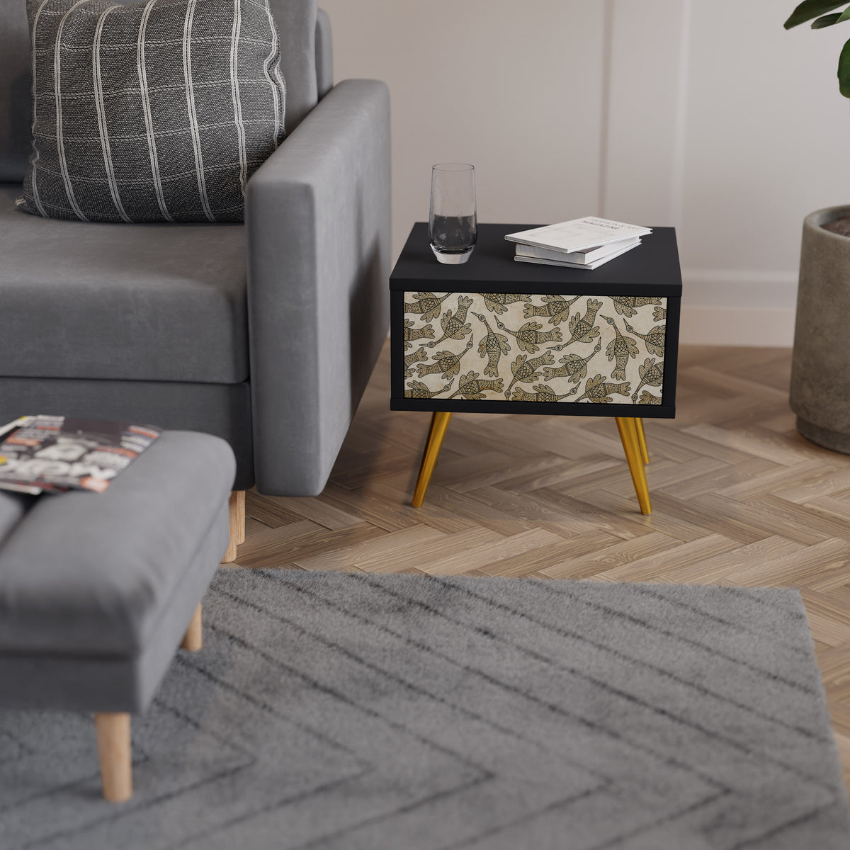 ALMONDINE SONGBIRD Κομοδίνο με συρτάρι