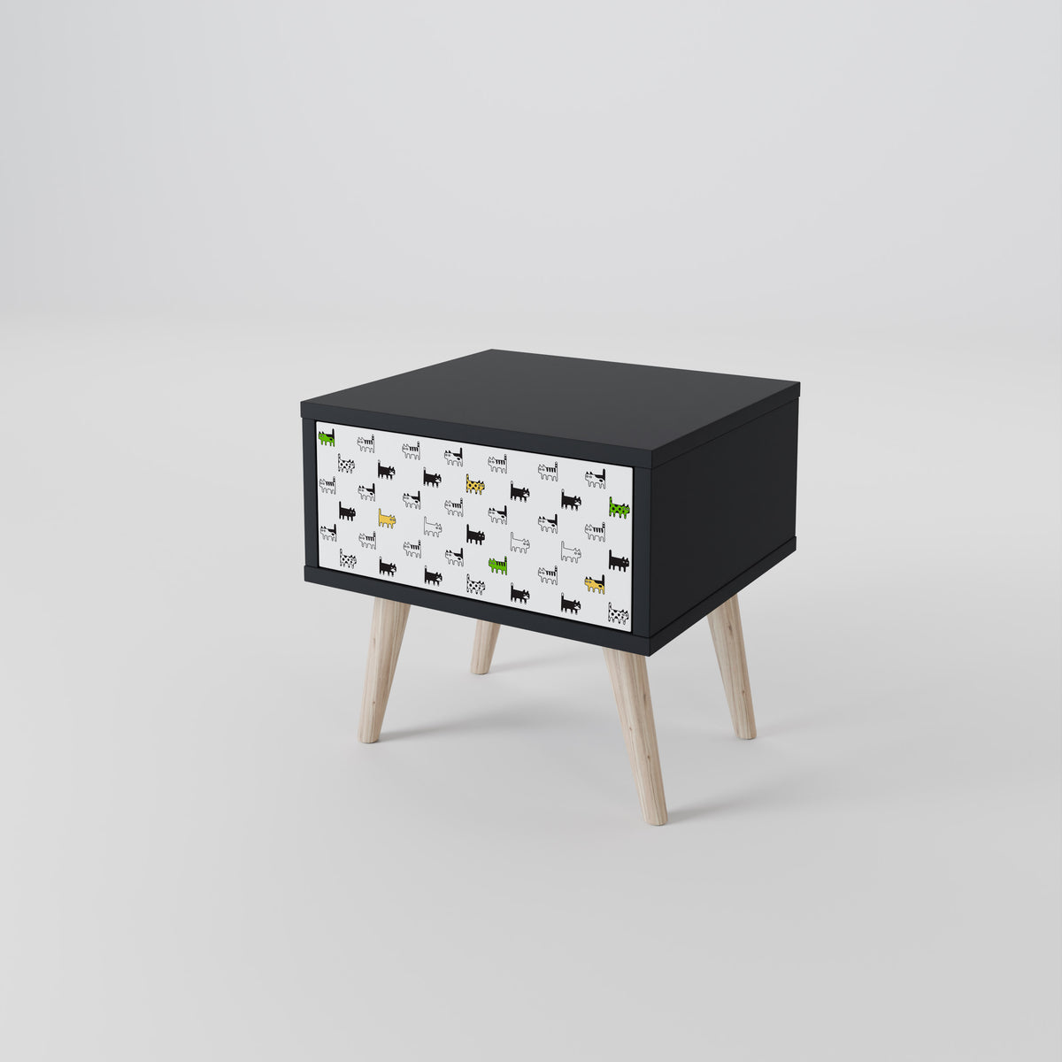 CATS COMPILATION Κομοδίνο με συρτάρι