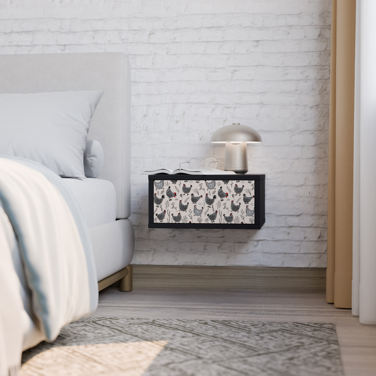 HAPPY HENS Κομοδίνο με συρτάρι