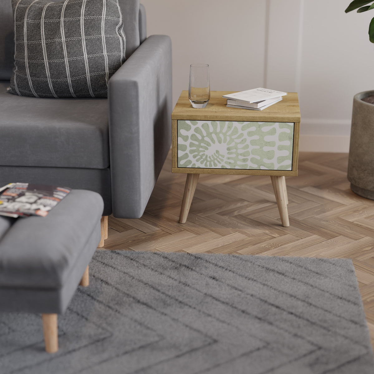 HELIX DANCE Κομοδίνο με συρτάρι