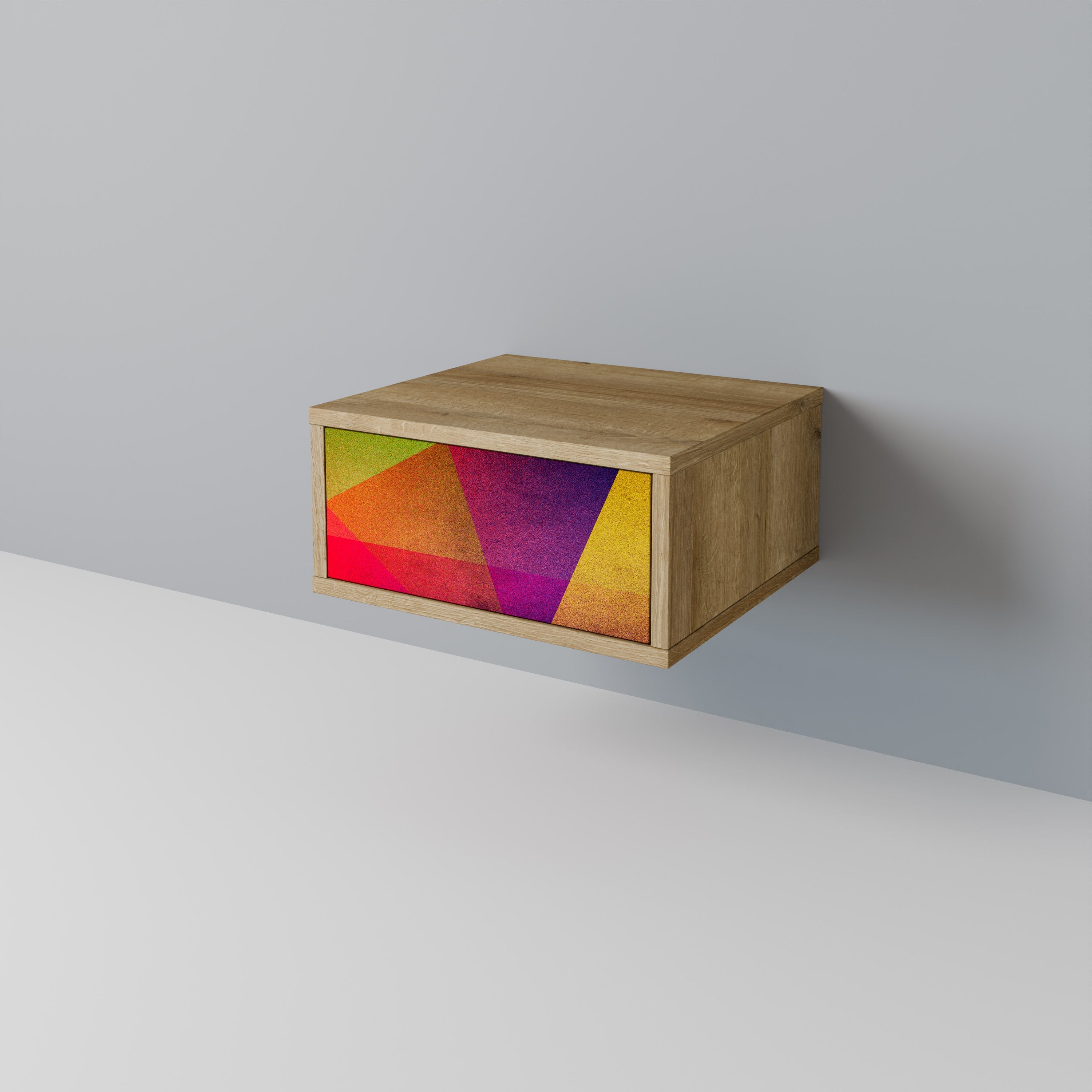 Κομοδίνο VIVID GEOMETRIA σε απόχρωση δρυός