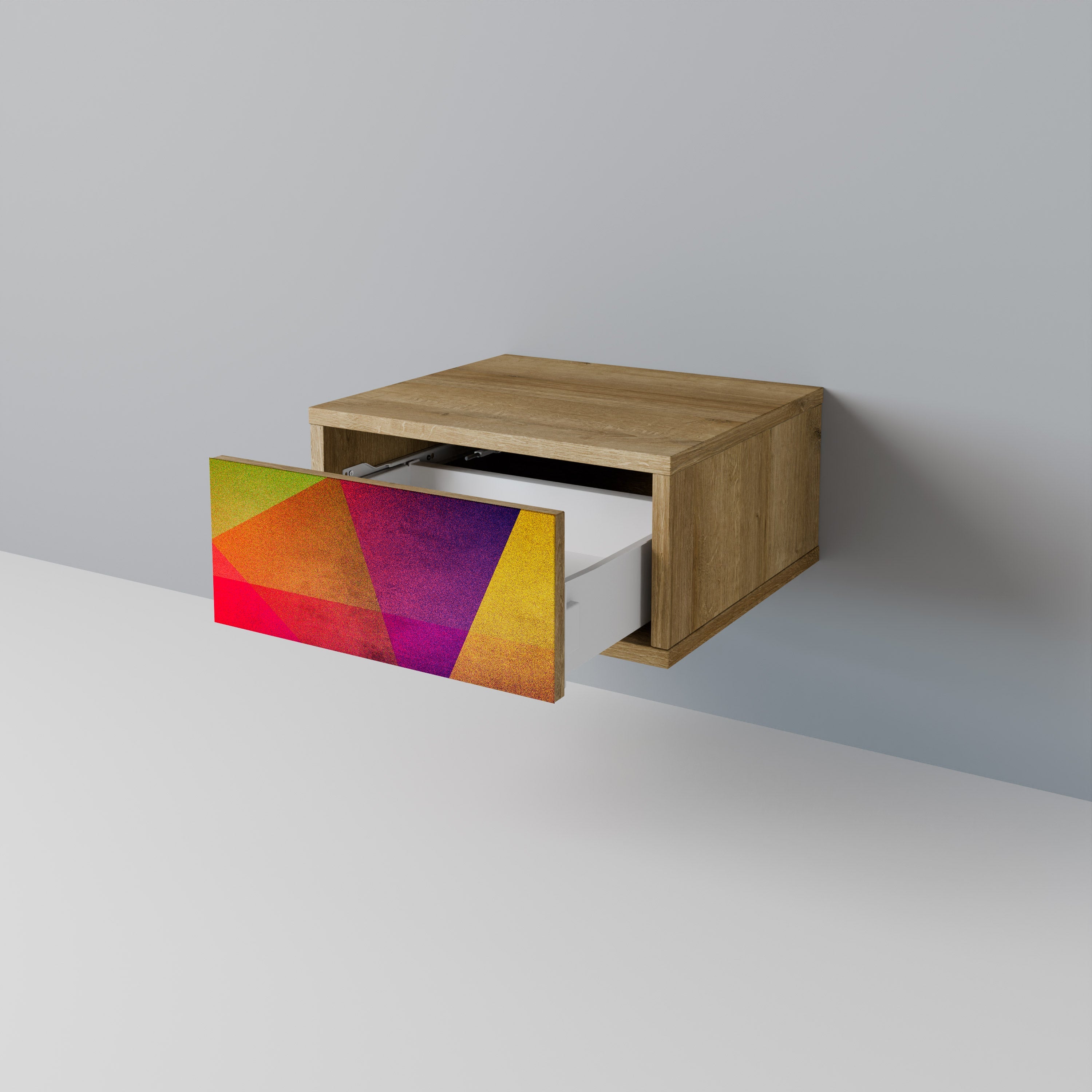 Κομοδίνο VIVID GEOMETRIA σε απόχρωση δρυός