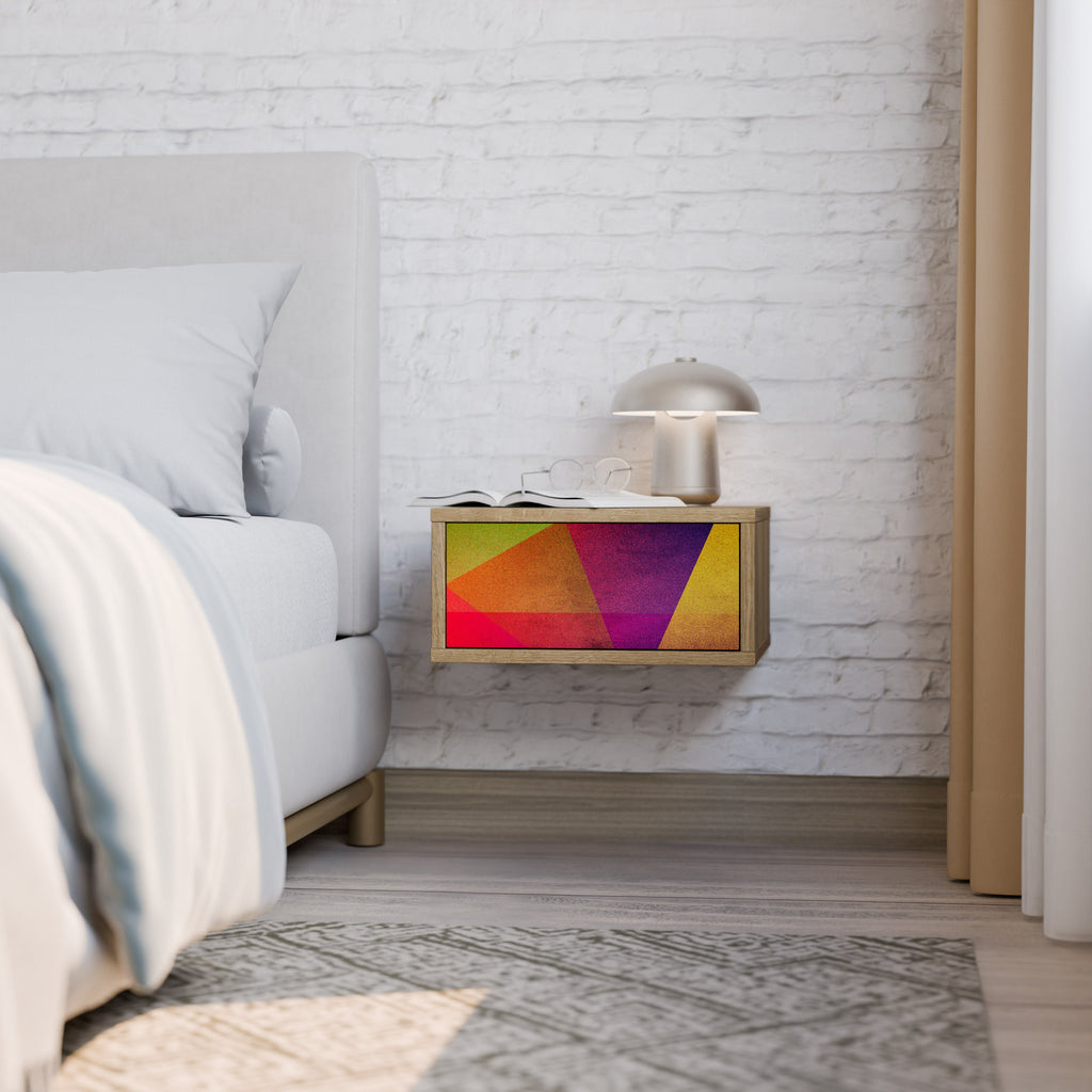Κομοδίνο VIVID GEOMETRIA σε απόχρωση δρυός