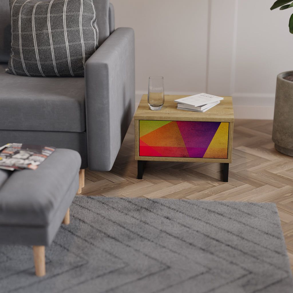 Κομοδίνο VIVID GEOMETRIA σε απόχρωση δρυός