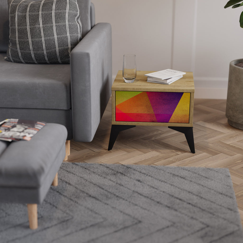 Κομοδίνο VIVID GEOMETRIA σε απόχρωση δρυός