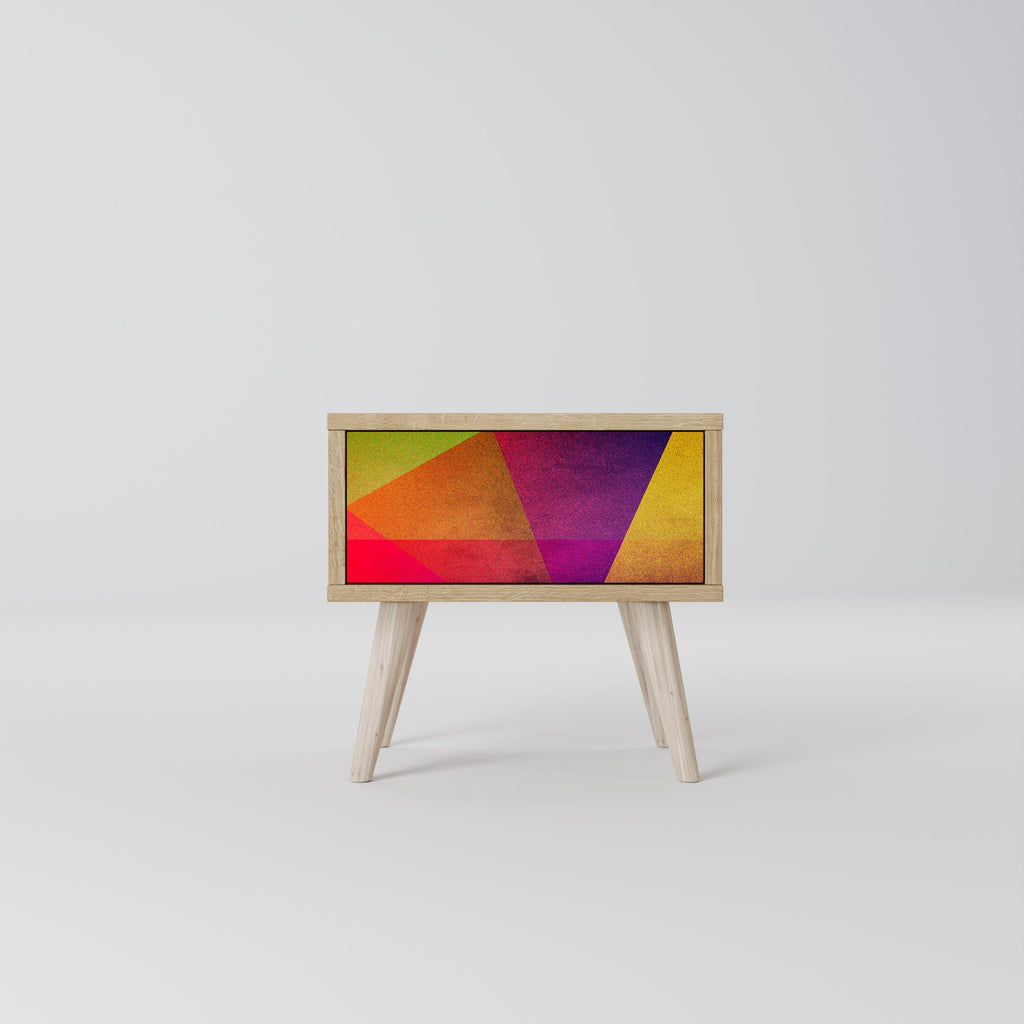Κομοδίνο VIVID GEOMETRIA σε απόχρωση δρυός
