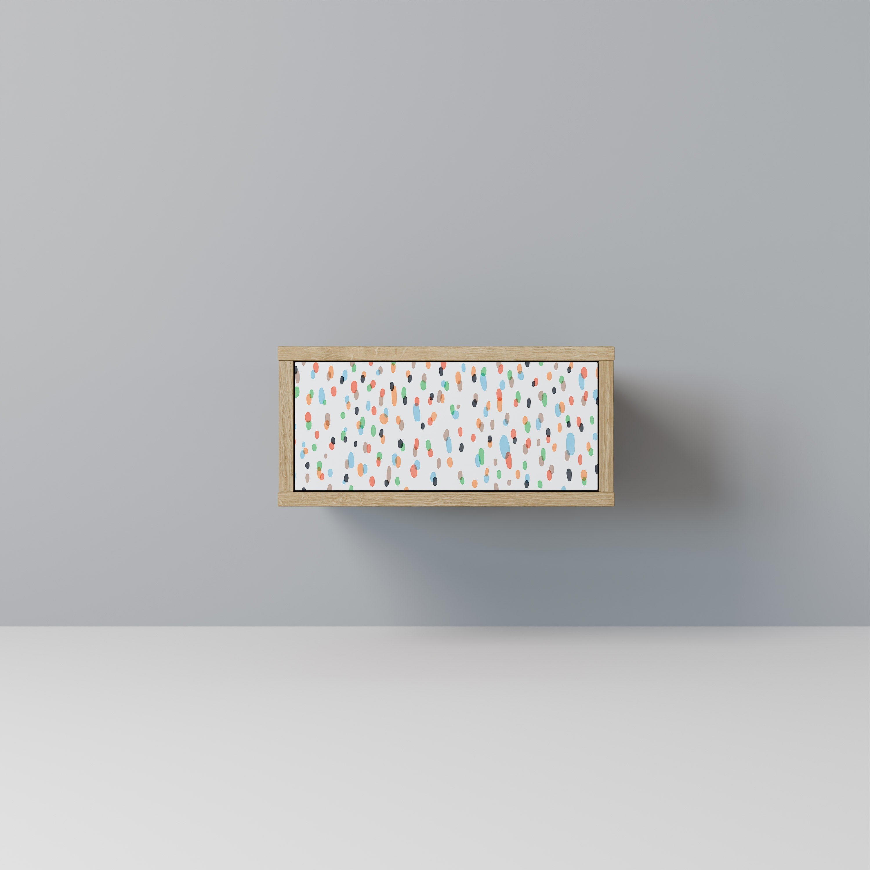 ENERGETIC SPOTS Nightstand in Oak Effect