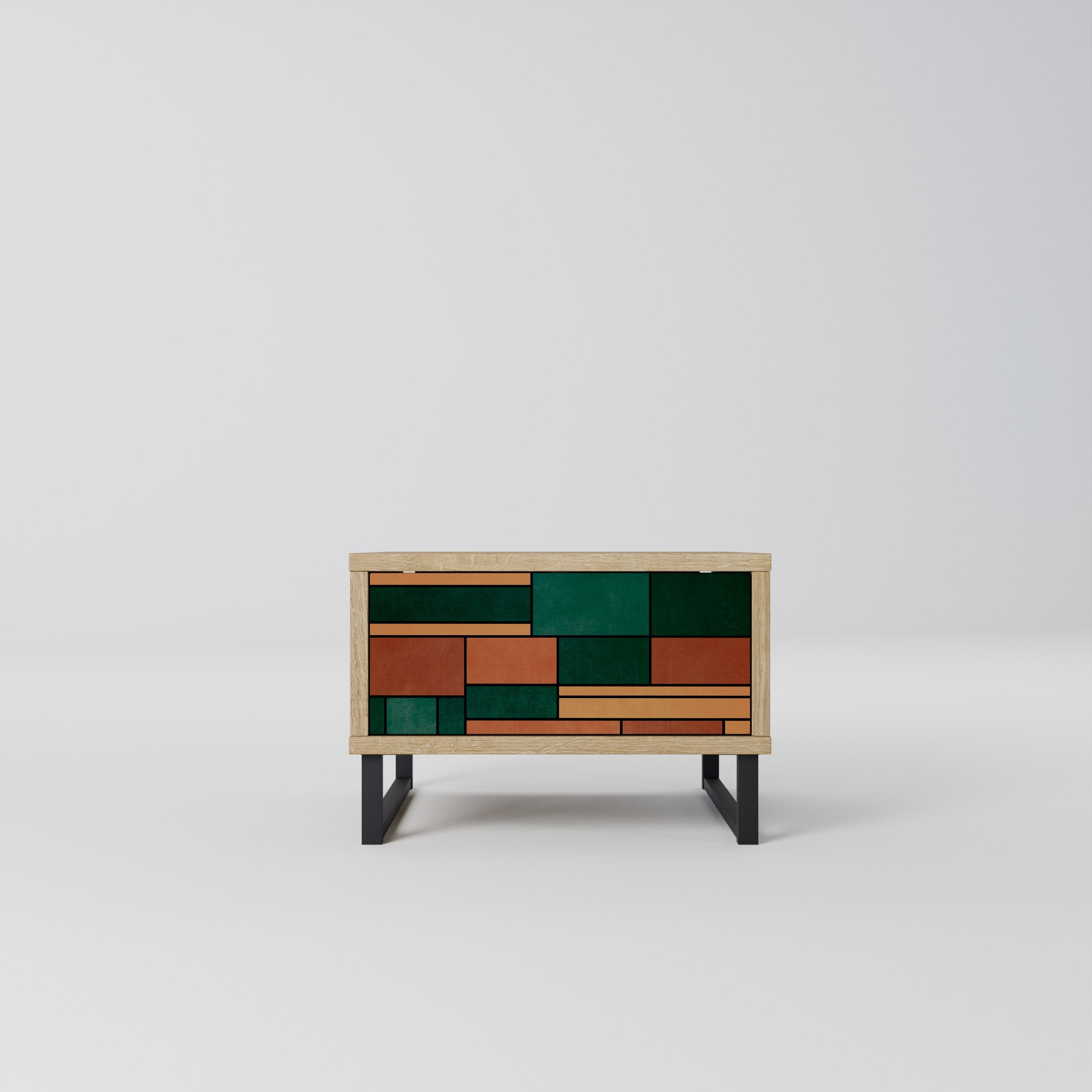 EARTHY FIGURES Nightstand in Oak Effect