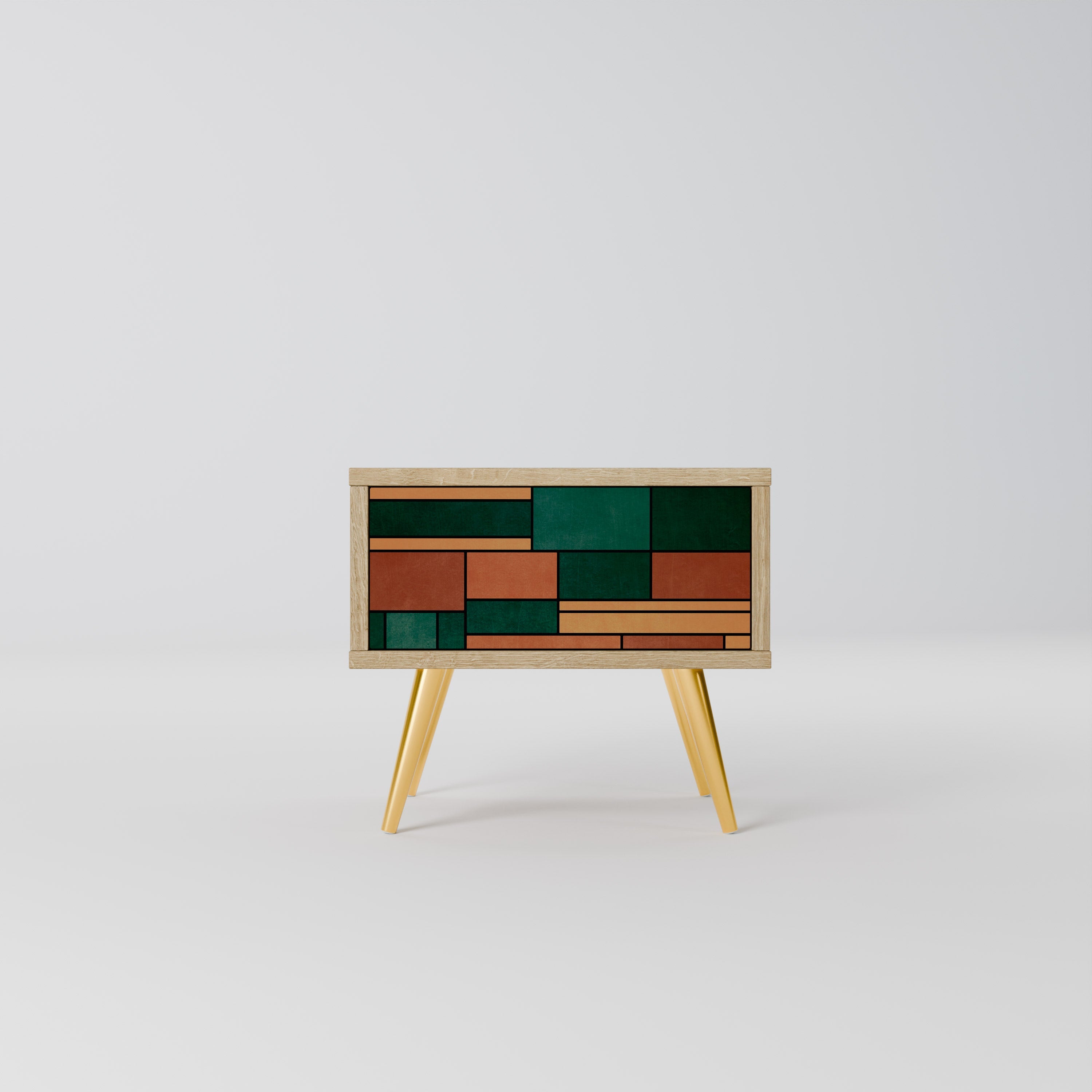 EARTHY FIGURES Nightstand in Oak Effect