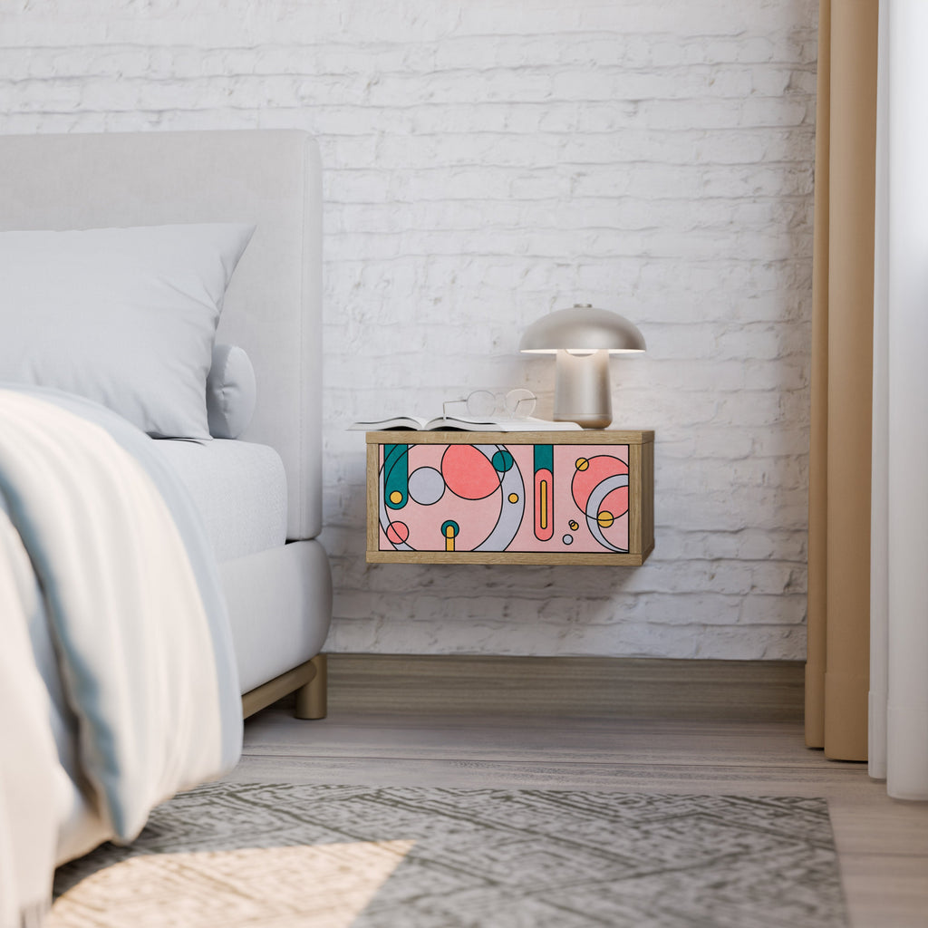 GOSSAMER ECHOES Nightstand in Oak Effect