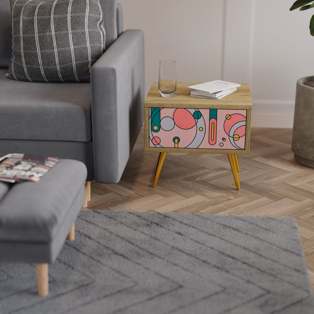 GOSSAMER ECHOES Nightstand in Oak Effect