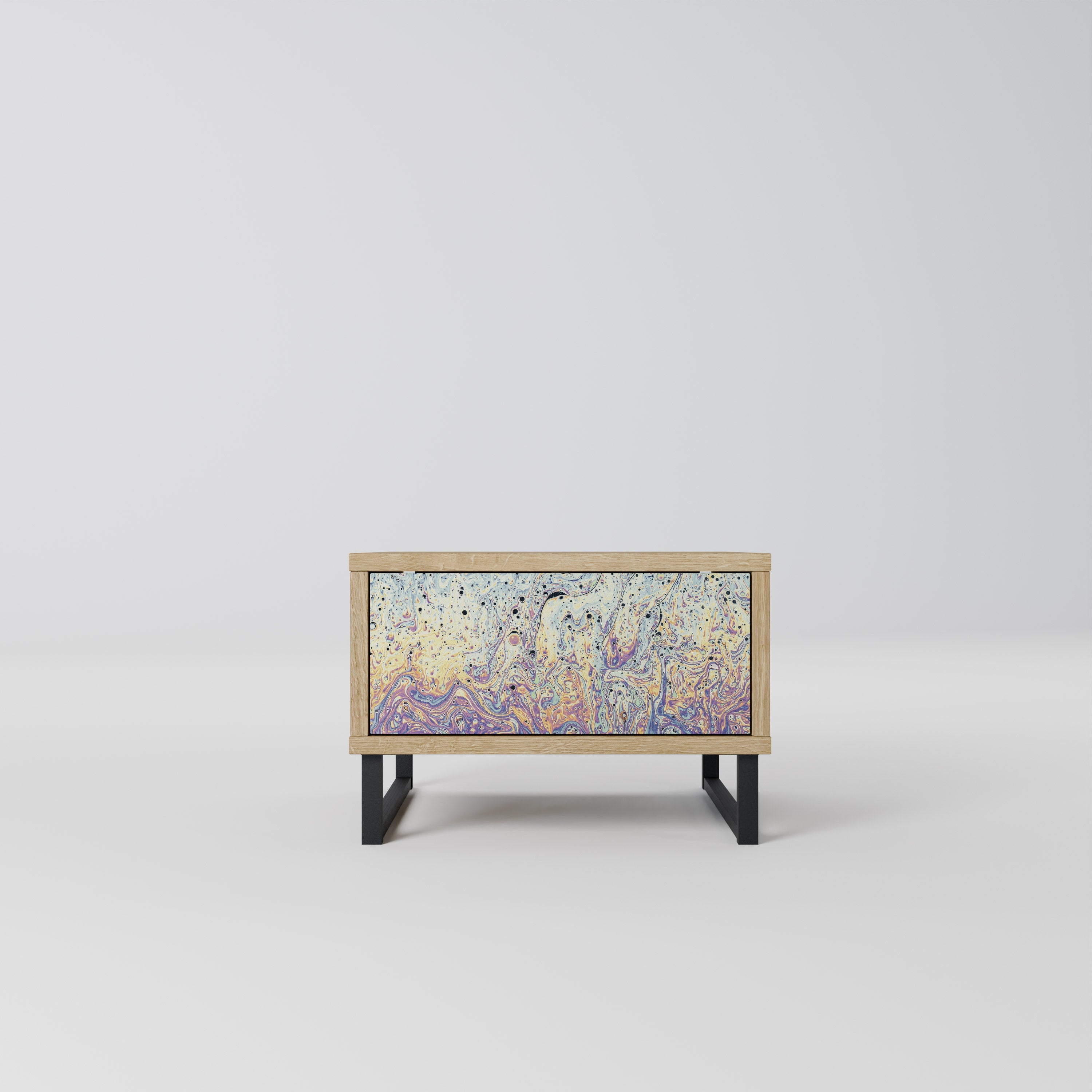 MOSAIC OF COLORS Nightstand in Oak Effect