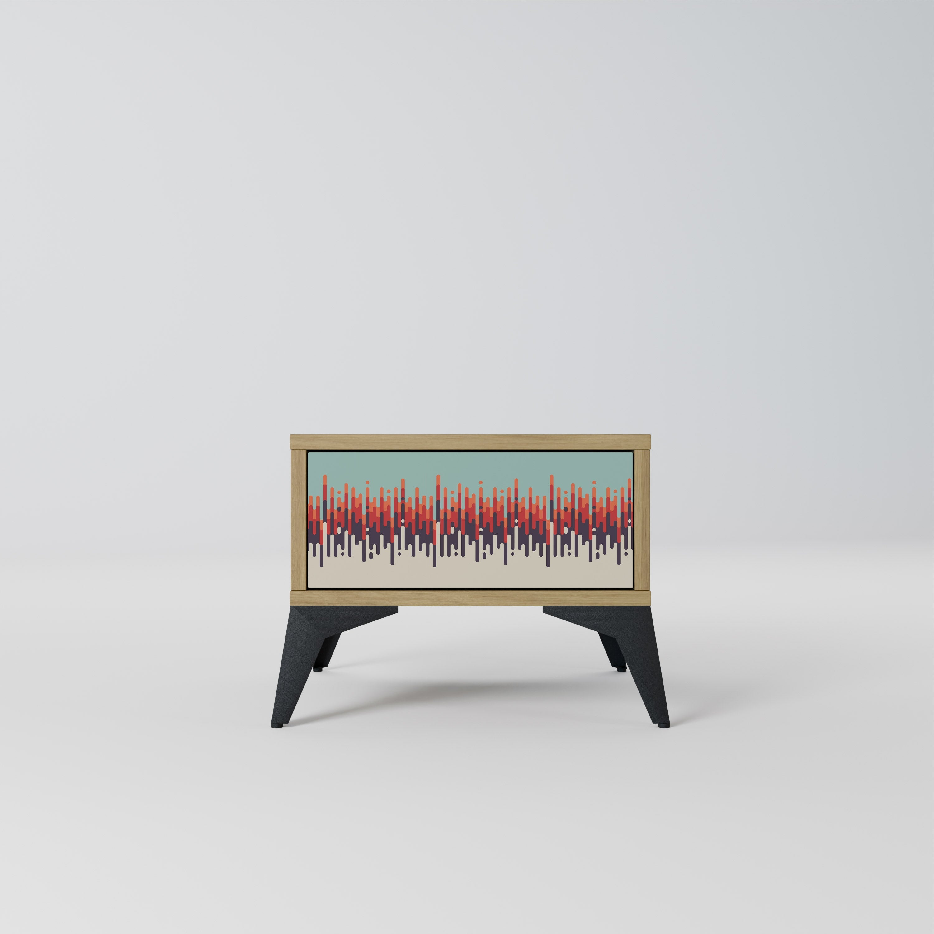 CHROMA CONTOURS Nightstand in Oak Effect