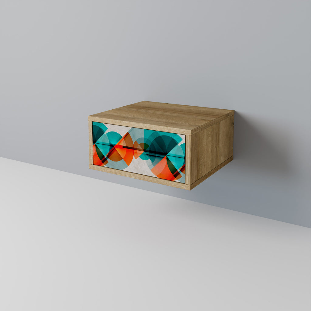 CIRCULAR RHAPSODY Nightstand in Oak Effect
