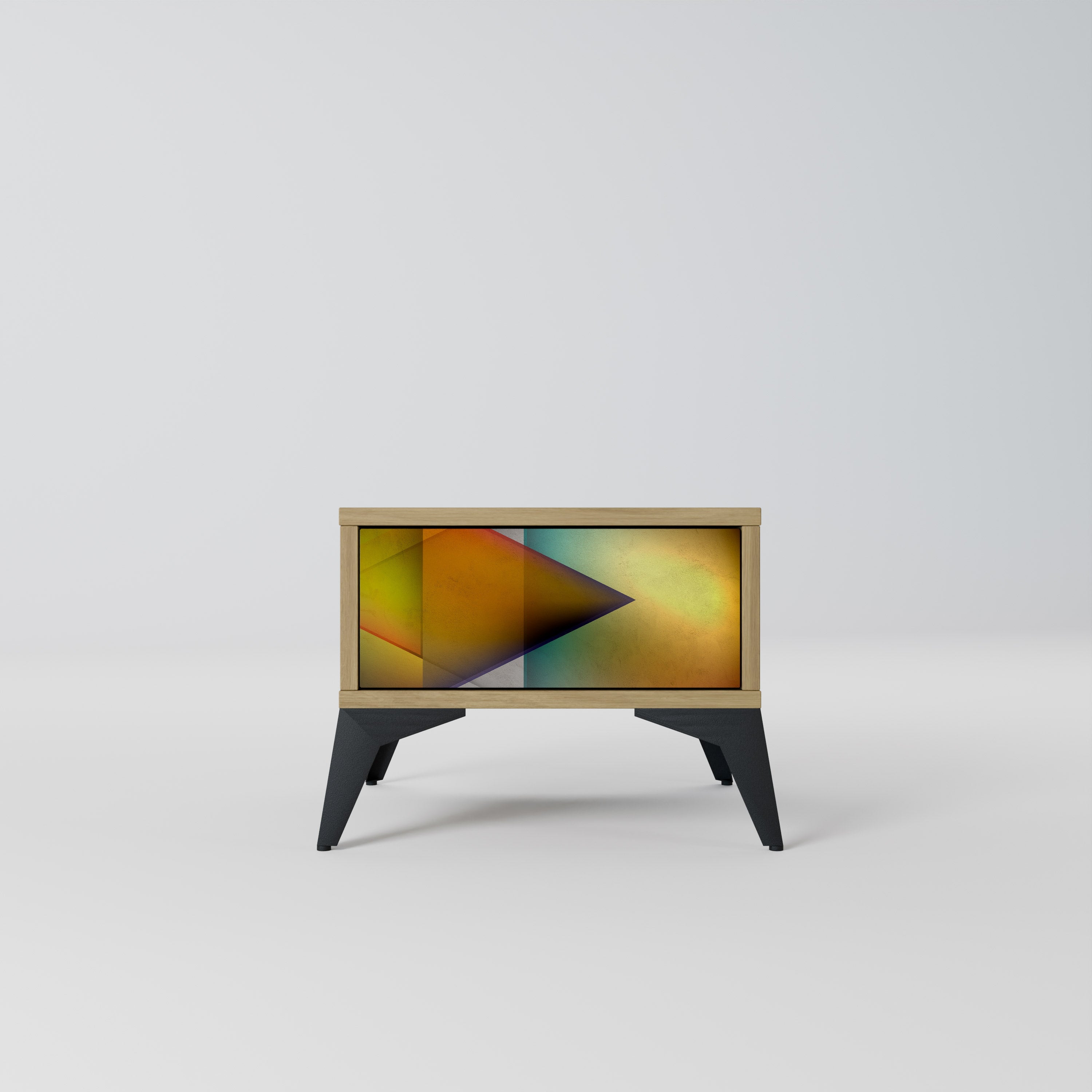 PIERCING SHARPNESS Nightstand in Oak Effect