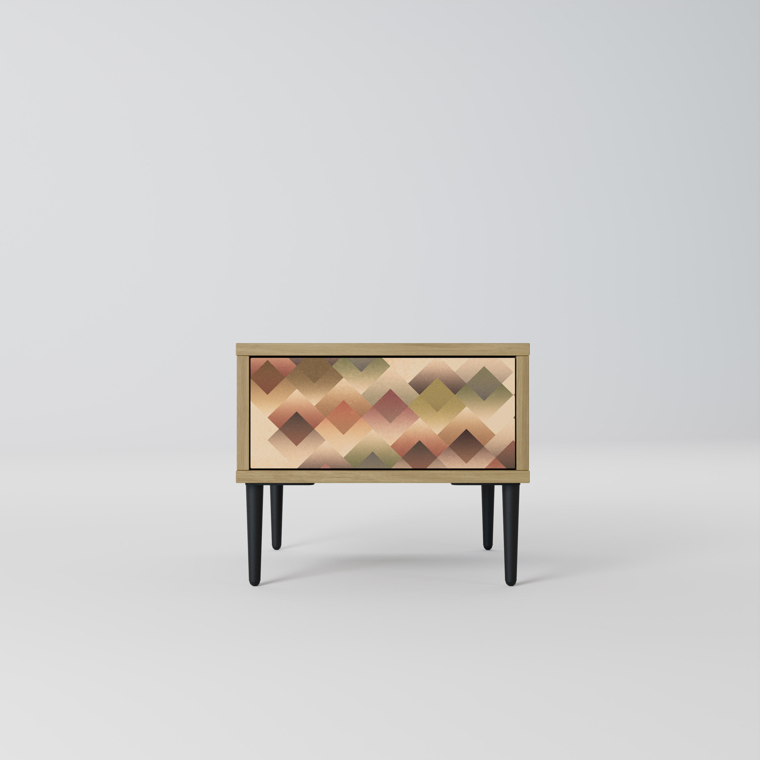 GEOMETRIC FUSION Nightstand in Oak Effect