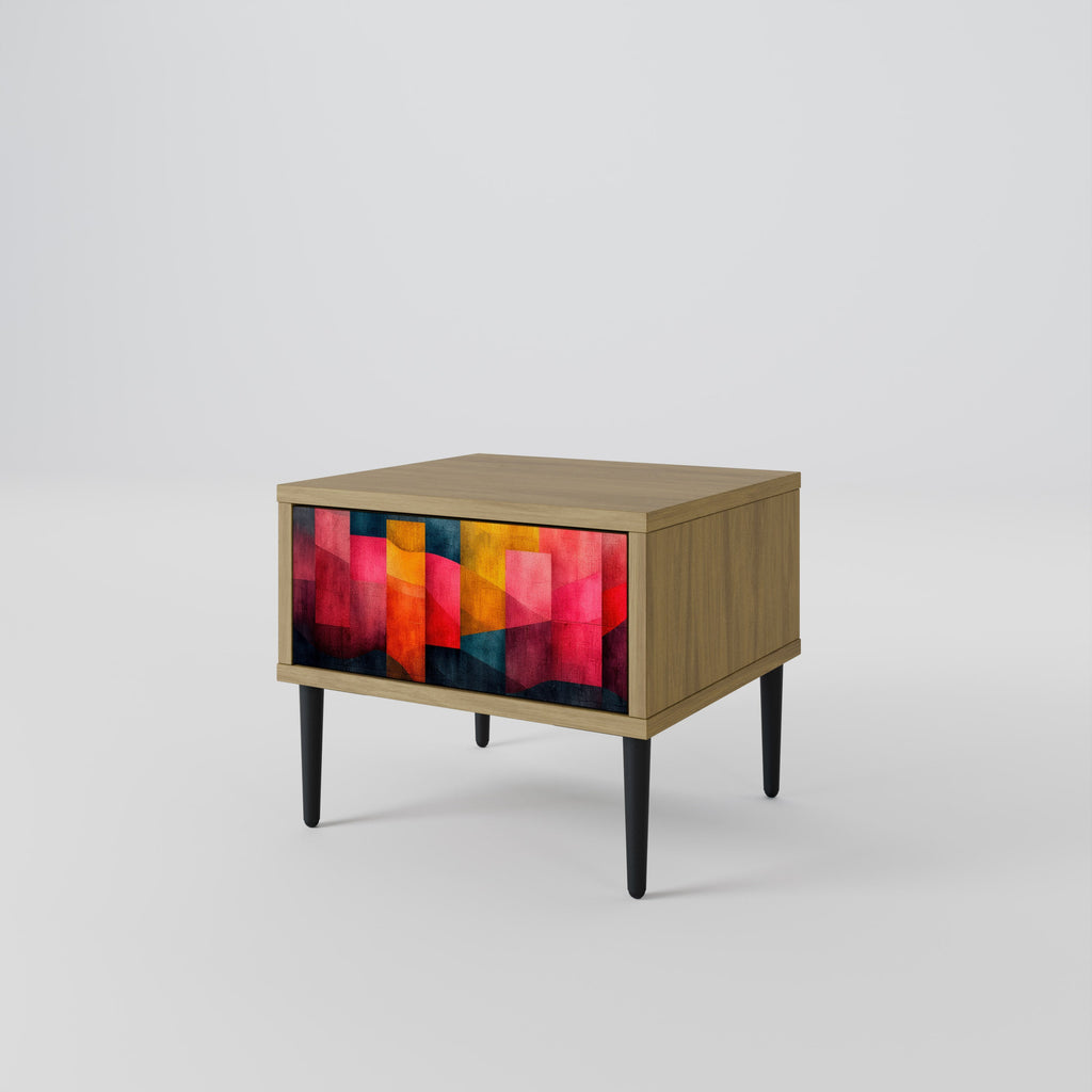 COLOURFUL SOUNDS Κομοδίνο σε εφέ δρυός