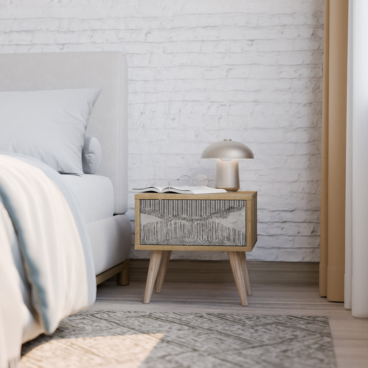 GRAIN LINES Nightstand