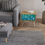 TURQUOISE RECTANGLES Κομοδίνο με συρτάρι