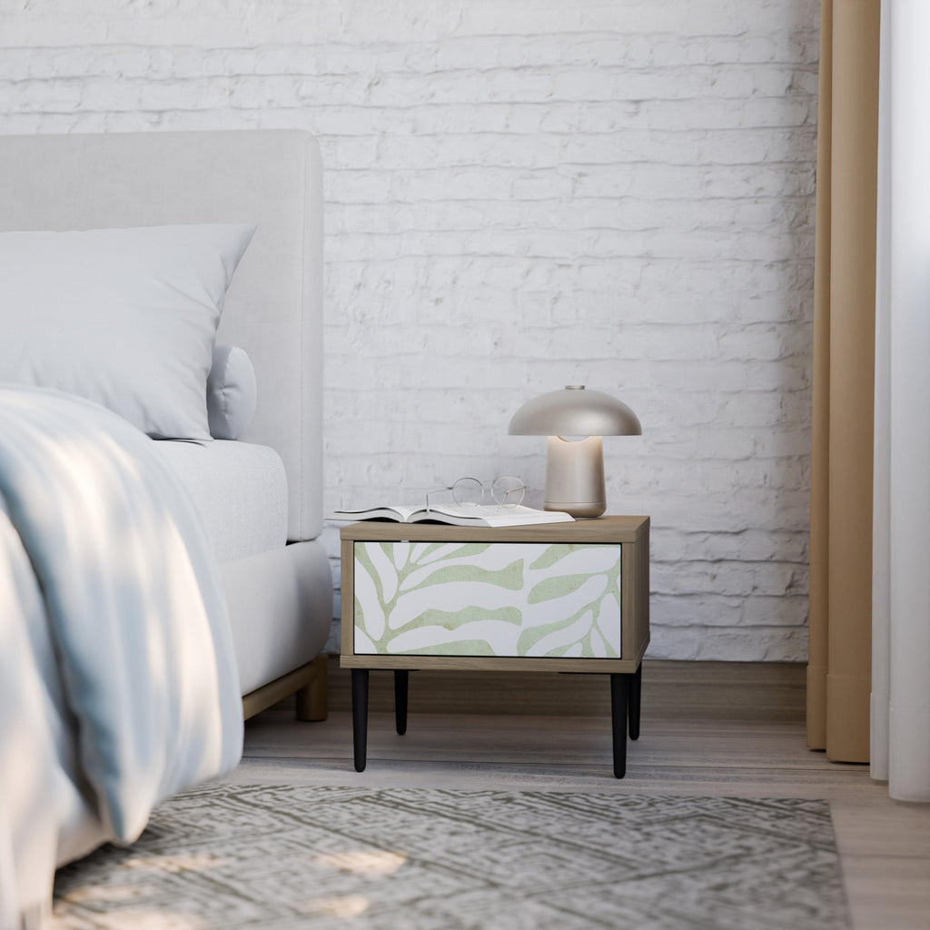 BOTANICAL SPARK Nightstand in Oak Effect