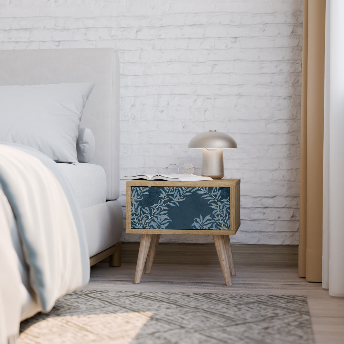 BLUE LEAVES Nightstand