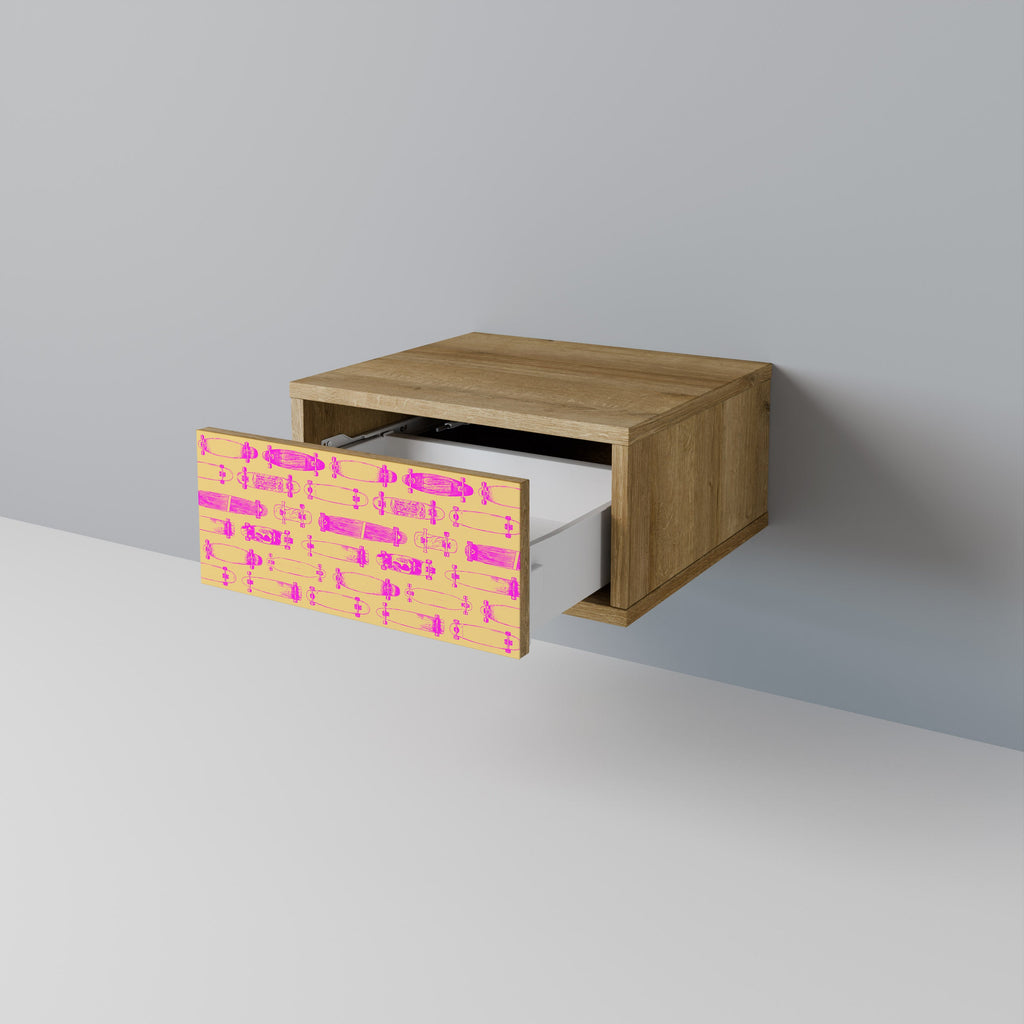 Κομοδίνο SKATEBOARD ARTISTRY σε χρώμα δρυός