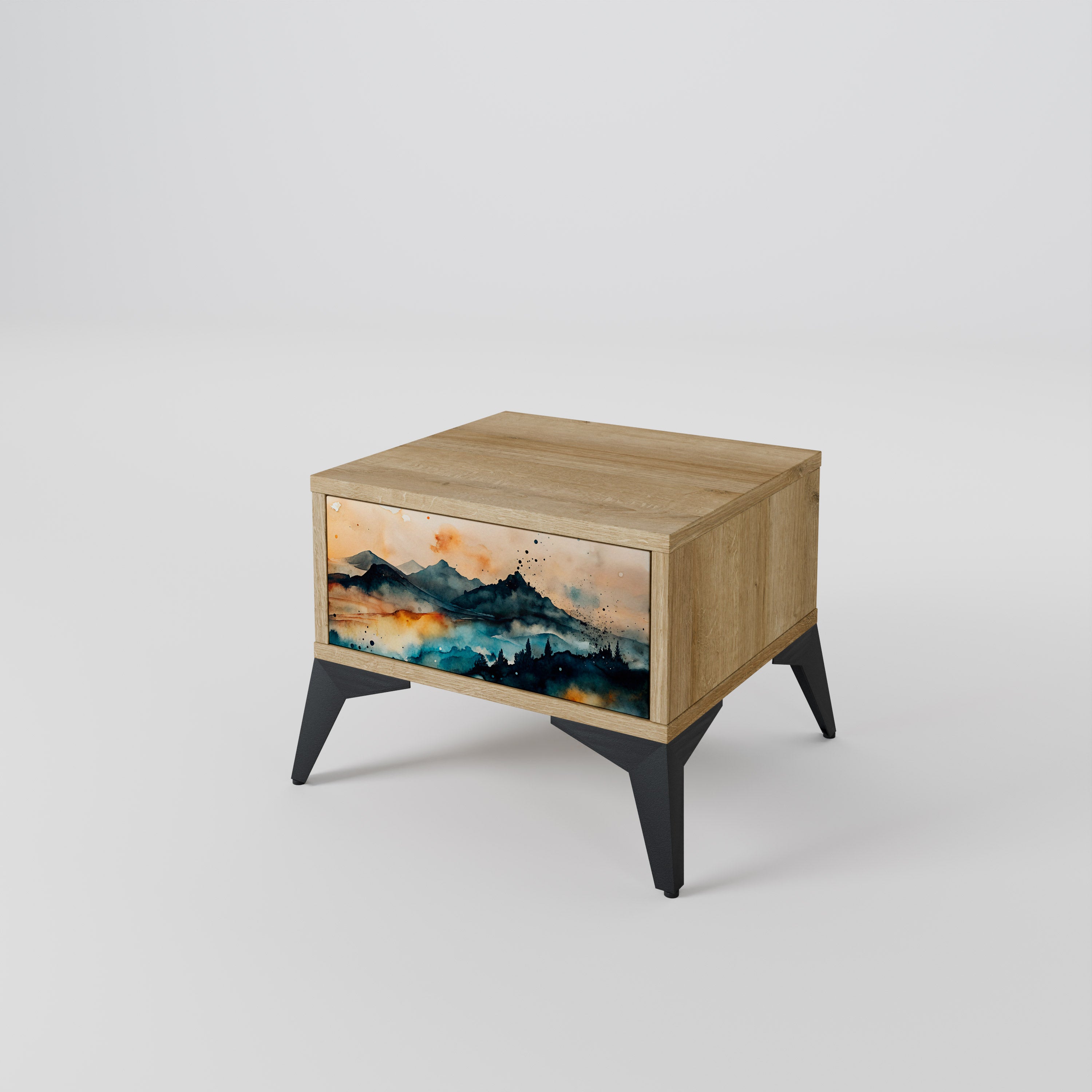 OMINOUS MOUNTAINS Κομοδίνο με συρτάρι