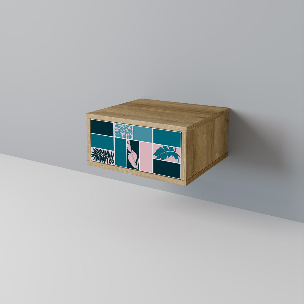COMBINATION OF SHAPES Nightstand in Oak Effect