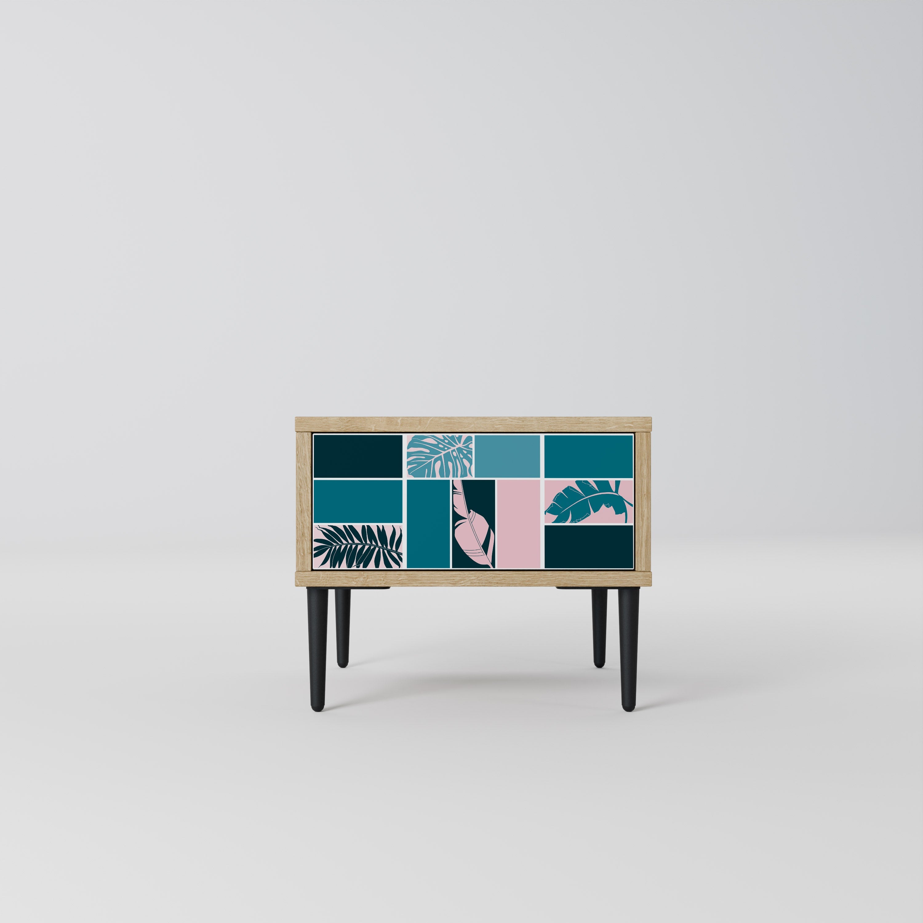 COMBINATION OF SHAPES Nightstand in Oak Effect