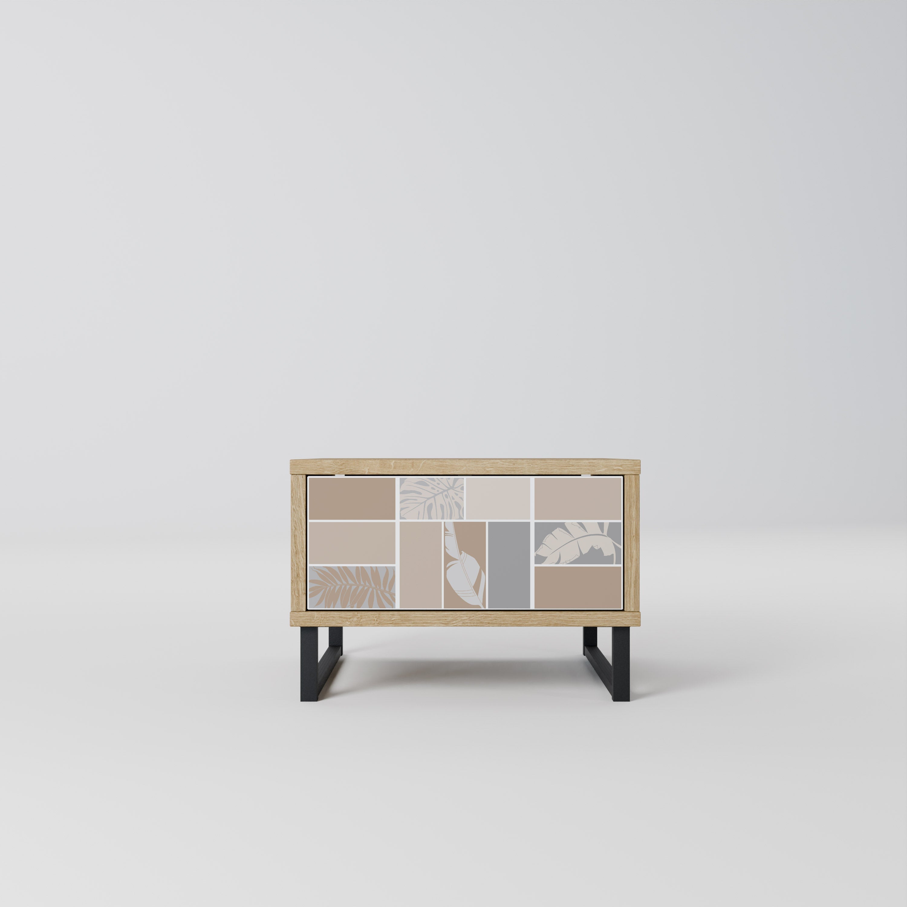 TROPICAL SHAPES Nightstand in Oak Effect