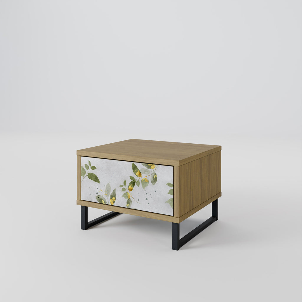 Κομοδίνο ELEGANT BOTANICS σε απόχρωση δρυός