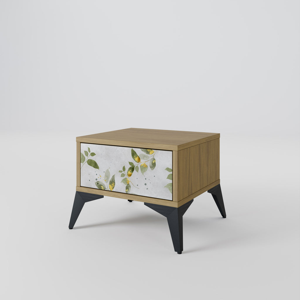 Κομοδίνο ELEGANT BOTANICS σε απόχρωση δρυός