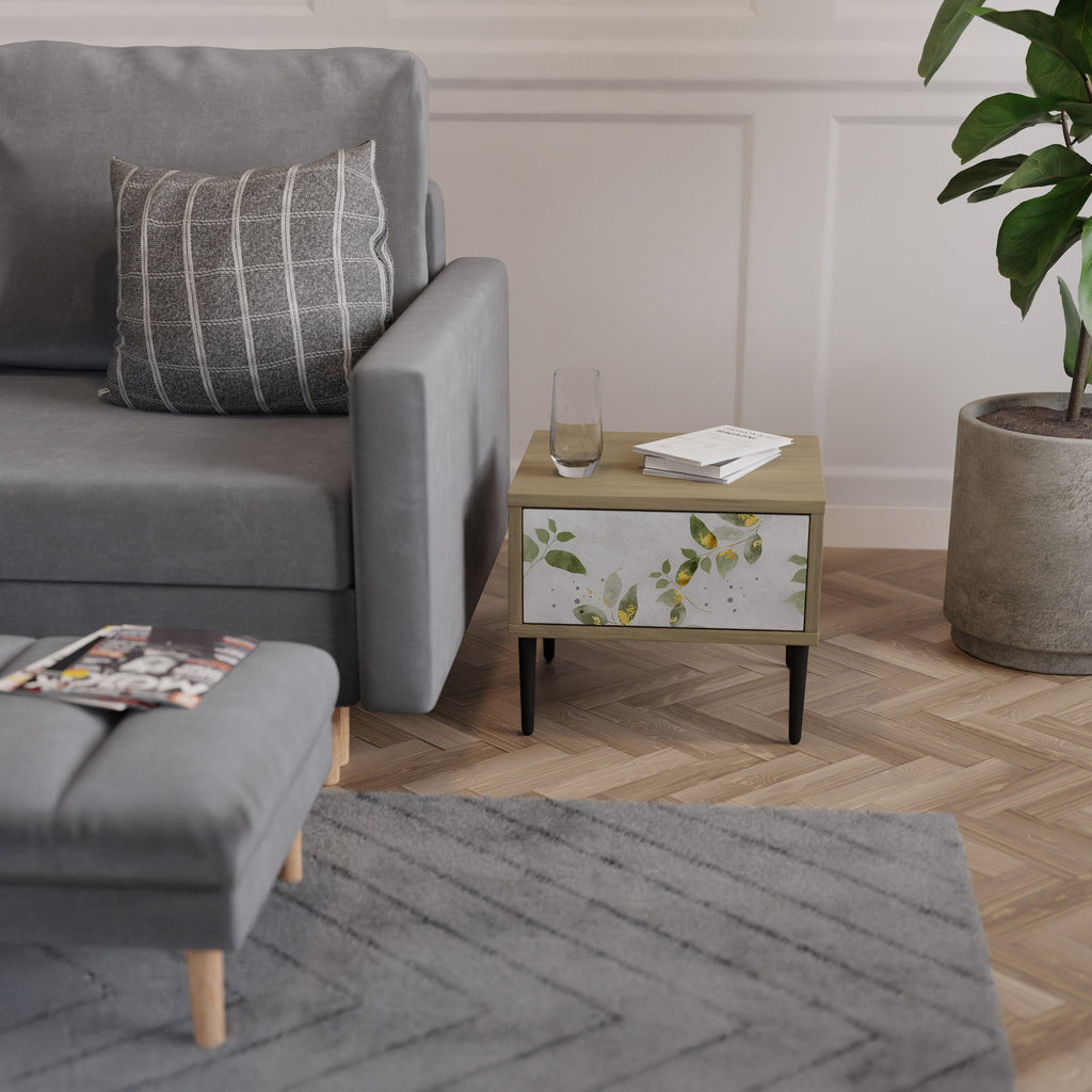 Κομοδίνο ELEGANT BOTANICS σε απόχρωση δρυός