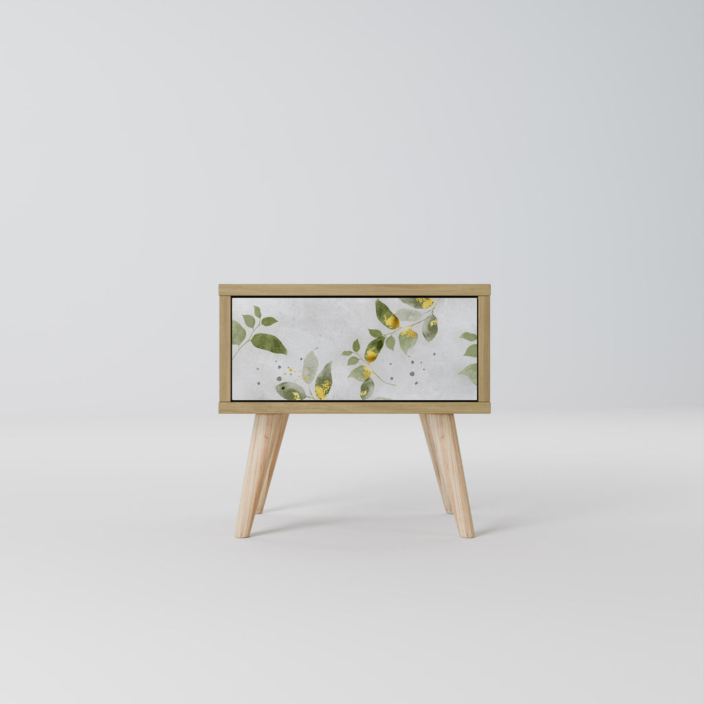 Κομοδίνο ELEGANT BOTANICS σε απόχρωση δρυός