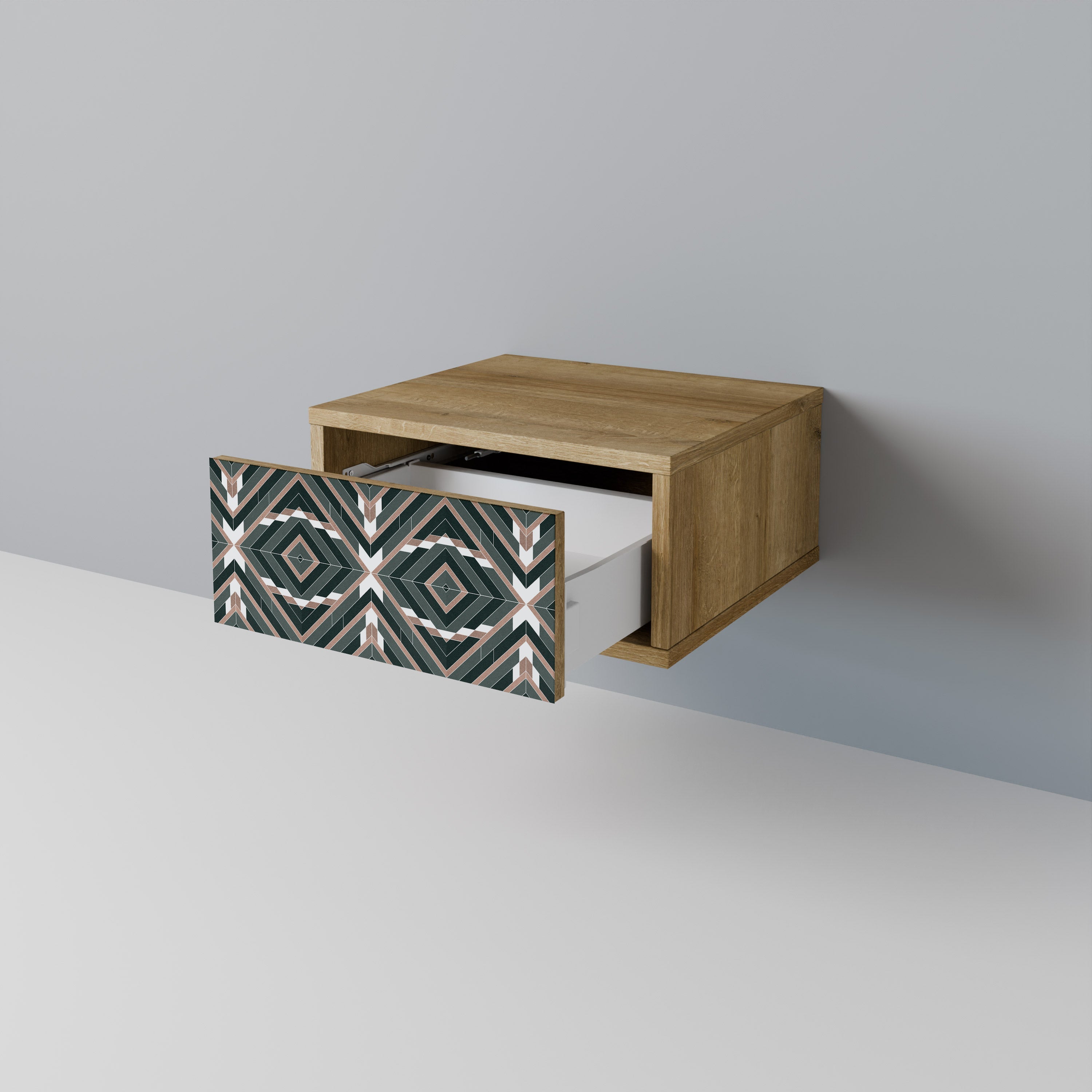 DIMENSION DELIGHTS Nightstand in Oak Effect
