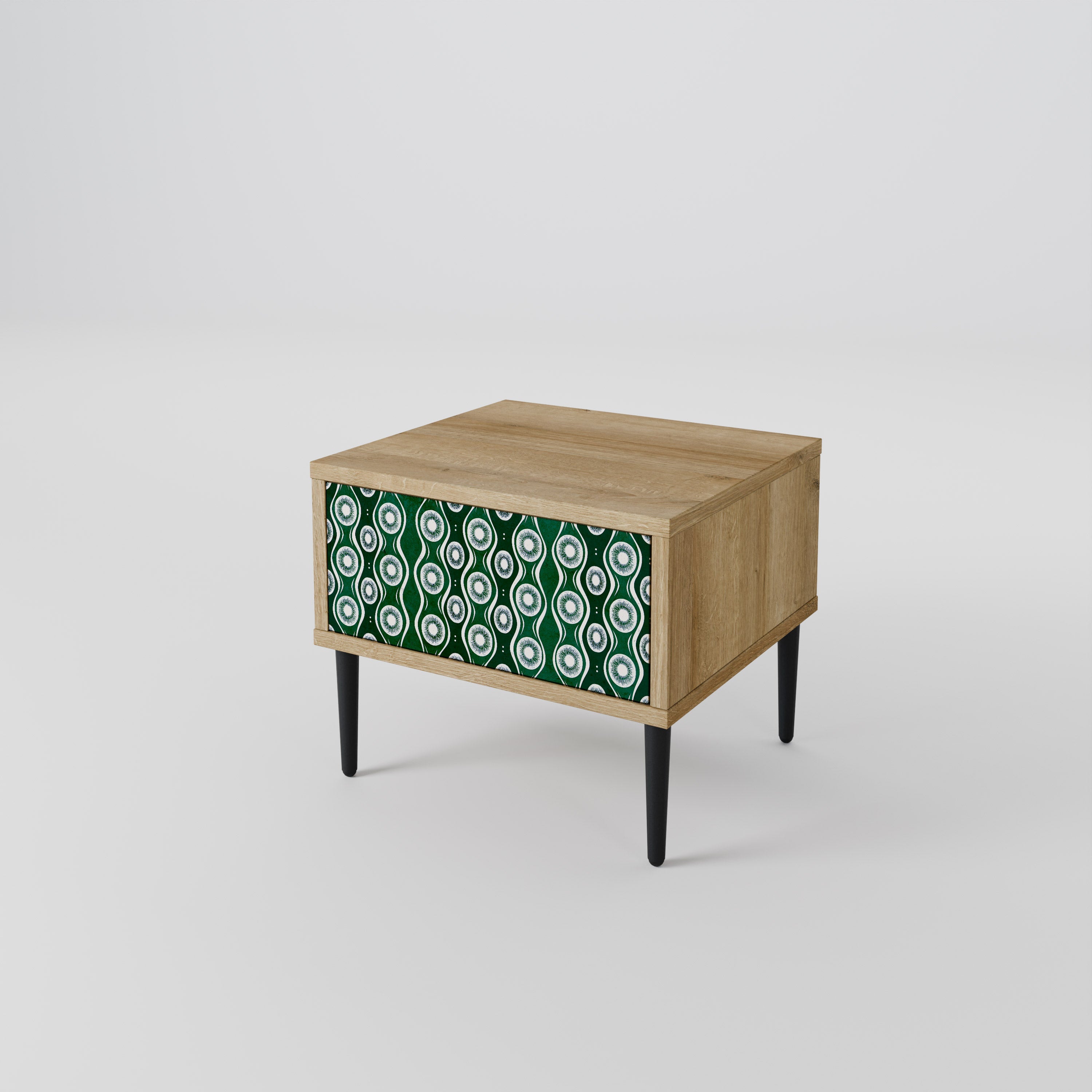 GREEN EYES Nightstand in Oak Effect