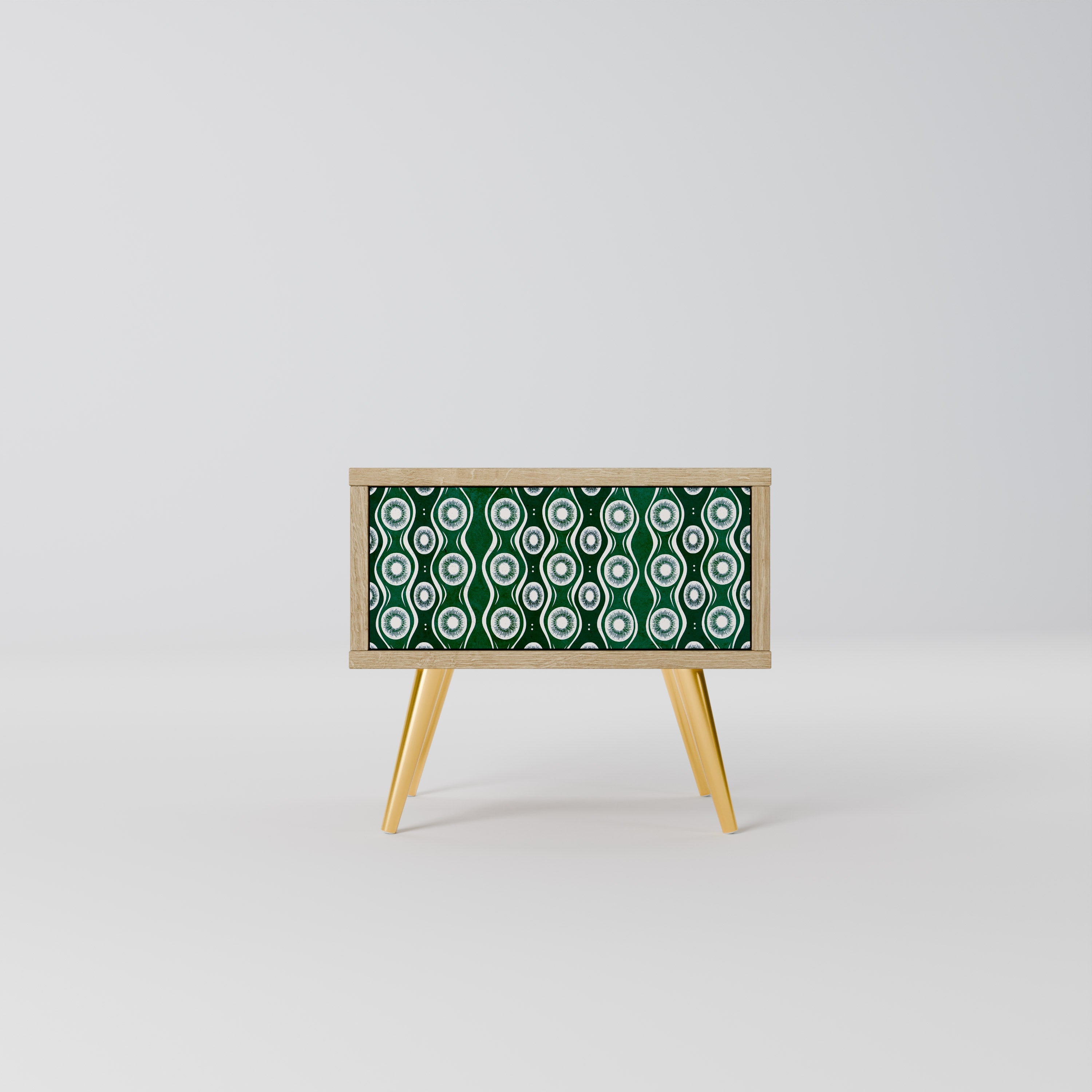 GREEN EYES Nightstand in Oak Effect