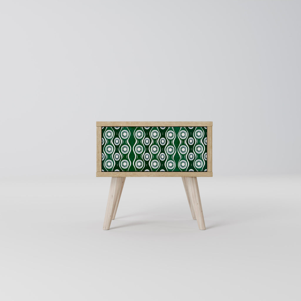 GREEN EYES Nightstand in Oak Effect