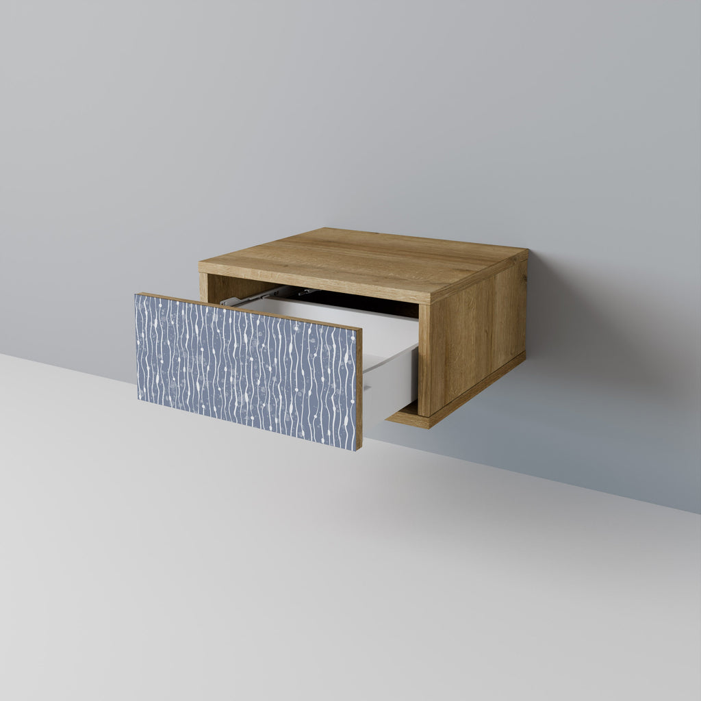 GRAPHITE RAIN Nightstand in Oak Effect