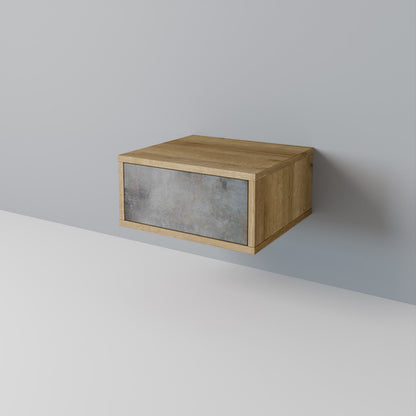 CONCRETE WALL Κομοδίνο με συρτάρι